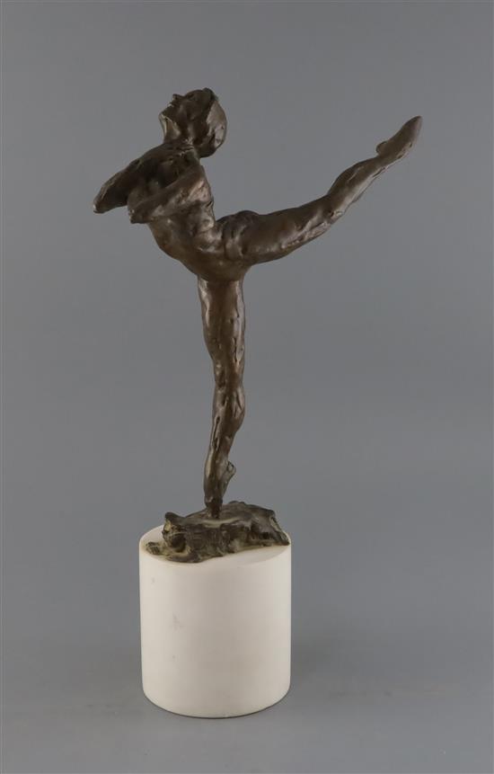 § Enzo Plazotta (1921-1981). A bronze model of Nadia Nerina, overall 17.5in.